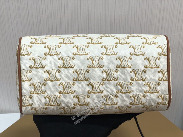 Celine專櫃2022新款手提枕頭包 賽琳小號標誌印花牛皮革波士頓包 sldj2301